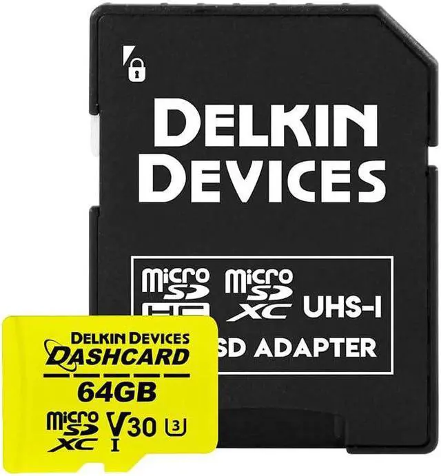 Alt view image 2 of 5 - Delkin 64GB microSD Card UHS-I U3/V30 with Adapter  DASHCARD | High-Endurance Memory Card for Dash Cams, Security Cameras, GoPro & More | Up to 140,000 Hours of Use | Fast & Reliable Performance