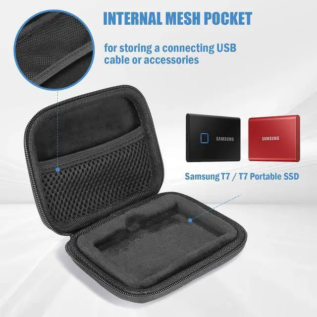 Alt view image 2 of 5 - ProCase Portable Hard Drive Case Bundle with Travel Electronic Organizer