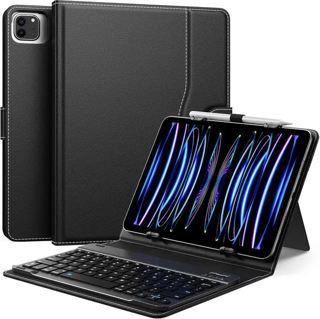 Main image of MoKo Universal Tablet Case with Keyboard for 9",9.7",10.1",10.2",10.4",10.5",10.9",11" Tablets, with Removable Wireless Bluetooth Keyboard & Pen Holder for iPad, Samsung, Fire, Pixel, Other Tablet