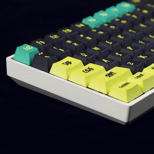 Alt view image 3 of 5 - 136 Key Cyber Style Cherry Profile Five Side Dye Sub Keycaps PBT Key caps for TKL 61 64 68 75 87 96 104 108 Keychron MX Keyboard