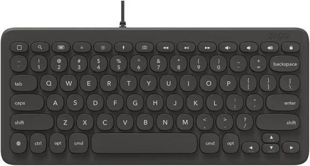 Alt view image 2 of 5 - ZAGG Connect Keyboard - Compact 12-inch Lightning Wired Keyboard - Optimal for iOS and iPadOS Devices - Designed for Comfortable, Precise Typing - Perfect for School Supplies & Small Workspaces