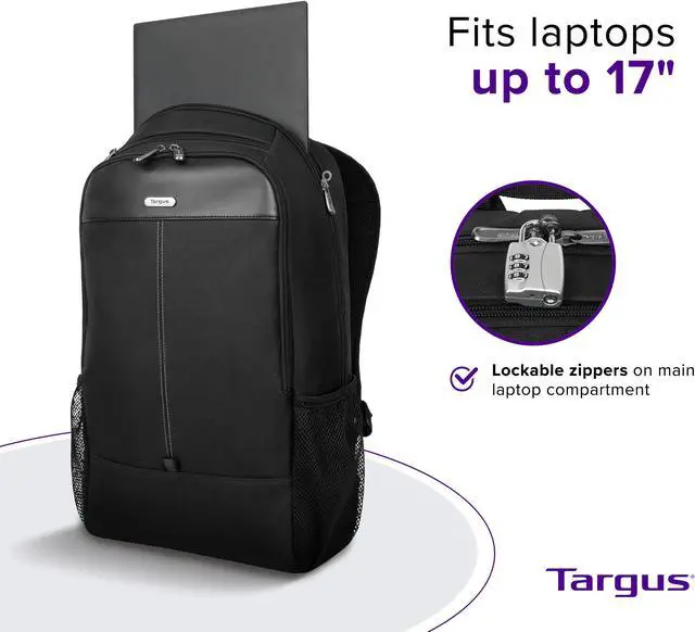 Alt view image 2 of 5 - Targus 17 Inch Classic Laptop Backpack - Fits Most Laptops up to 17", Padded Travel Backpack for Business Commuters, College, and Travel (TBB944GL)