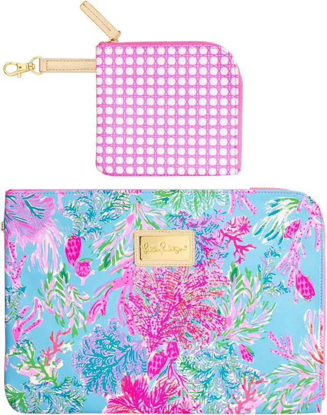 Main image of Lilly Pulitzer Padded Tech Sleeve with Small Zip Pouch for Accessories, Cute Laptop Case for Women, Tablet Bag or 13 Inch Laptop Sleeve (Cay to My Heart)