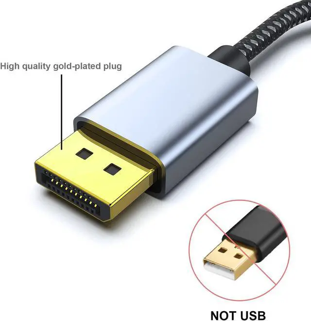 Alt view image 3 of 5 - BENFEI 5 Pack 4K DisplayPort to HDMI Adapter Cable, (2K 60Hz, 1080p 120Hz) Uni-Directional Display Port to HDMI Monitor Converter Compatible for HP, Dell, GPU, AMD, NVIDIA, More. Male to Female