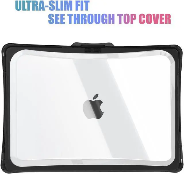 Alt view image 3 of 5 - IBENZER Heavy Duty Case for 2025 2024 2023 MacBook Air 15 inch M4 A3241 M3 A3114 M2 A2941, Hexpact case with ScreenFilm &KeyboardCover, Protective Cover for Mac Air 15.3, Black, HPE-AT15-BK
