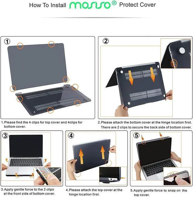 Alt view image 4 of 4 - MOSISO Compatible with MacBook Air 13 inch Case M1 Chip 2021 2020 2019 2018 Release A2337 A2179 A1932 Retina Display, Plastic Hard Shell Case&Bag&Keyboard Skin&Webcam Cover&Screen Film,Imperial Purple