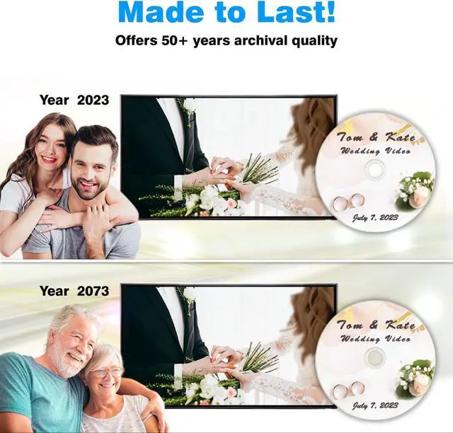 Alt view image 4 of 5 - Digital 4X 128GB BDXL Quad Layer BD-R XL White Inkjet Printable Blu-ray Recordable 50 year archival discs - 3 Discs