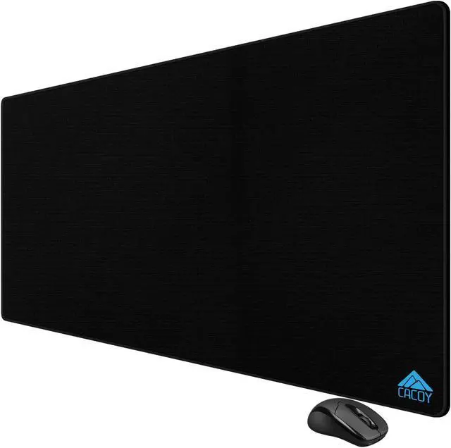 Main image of Cacoy 48''x24'' Gaming Mouse Pad XXL, Large Computer Rectangular Mouse Pad Desk Mat, Special-Textured Surface, Non-Slip Desk Mousepad with Anti-Fray Stitched Edges, Extended Keyboard Mouse Mat (Black)