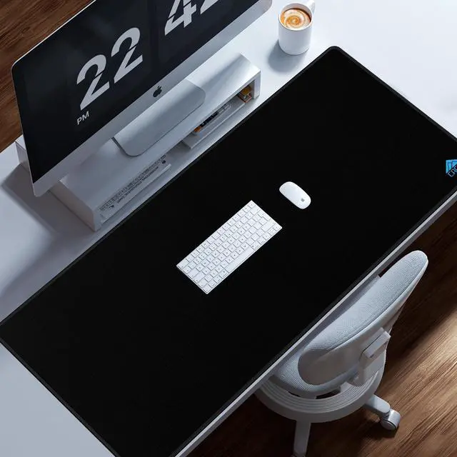 Alt view image 4 of 5 - Cacoy 48''x24'' Gaming Mouse Pad XXL, Large Computer Rectangular Mouse Pad Desk Mat, Special-Textured Surface, Non-Slip Desk Mousepad with Anti-Fray Stitched Edges, Extended Keyboard Mouse Mat (Black)