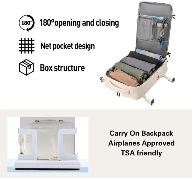 Alt view image 5 of 5 - MOLNIA Travel Backpack, 17.3 Inch Large Laptop Backpack Carry On Backpack Waterproof, as Personal Item Flight Approved College Backpack Convertible Backpack for Men & Women