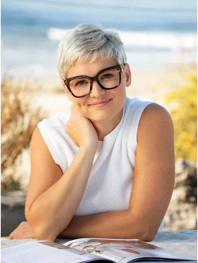 Alt view image 2 of 5 - Blue Planet Cat Eye Glasses for Women and Men - Nora Walnut Tortoise Blue Light Blocking Glasses, Cat Eye Glasses Frames, Bluelight Blockers Computer Glasses, 3.00