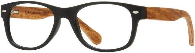 Main image of Blue Planet Blue Light Glasses for Men and Women - Shaw Matte Black Bluelight Blockers Glasses for Men and Women, Square Frame Computer Gaming Glasses for Anti Glare, 2.00