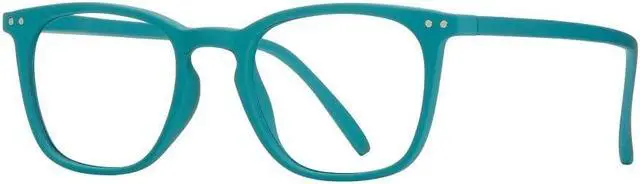 Main image of Blue Planet Blue Light Glasses for Men and Women - Fiesta Soft Turquoise Bluelight Blockers Glasses for Men and Women, Square Frame Anti Glare Computer Gaming Glasses, 2.00