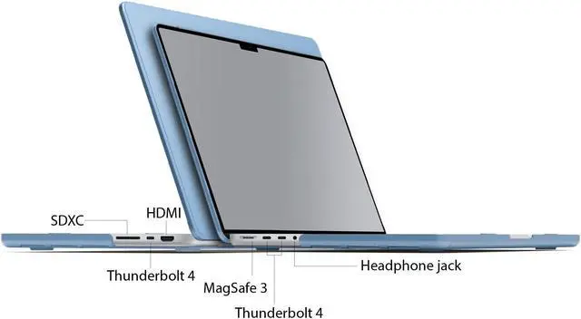 Alt view image 3 of 5 - IBENZER Case for MacBook Pro 14 Inch Case 2025 2024 M4 M3 M2 M1 A3112 A3185 A3401 A2918 A2992 A2779 A2442 Pro/Max, HardShellCase & SleeveBag &KeyboardCover &Type-c(2025-2021), AiryBlue,T14ARBL+3
