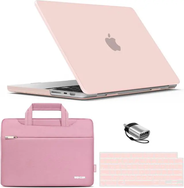 Main image of IBENZER Case for MacBook Pro 14 Inch Case 2024 2023 M3 A2918 A2992 M2 A2779 M1 A2442 Pro/Max,Hard Shell Case & Sleeve Bag & Keyboard Cover & Type-C for Mac Pro 14(2024-2021), AiryBlue,T14SKPK+3