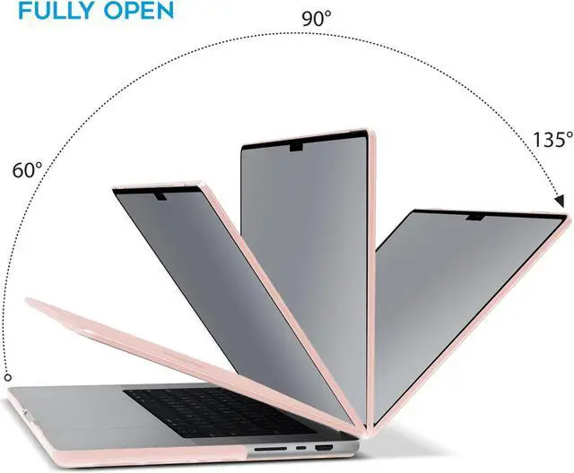 Alt view image 5 of 5 - IBENZER Case for MacBook Pro 14 Inch Case 2024 2023 M3 A2918 A2992 M2 A2779 M1 A2442 Pro/Max,Hard Shell Case & Sleeve Bag & Keyboard Cover & Type-C for Mac Pro 14(2024-2021), AiryBlue,T14SKPK+3
