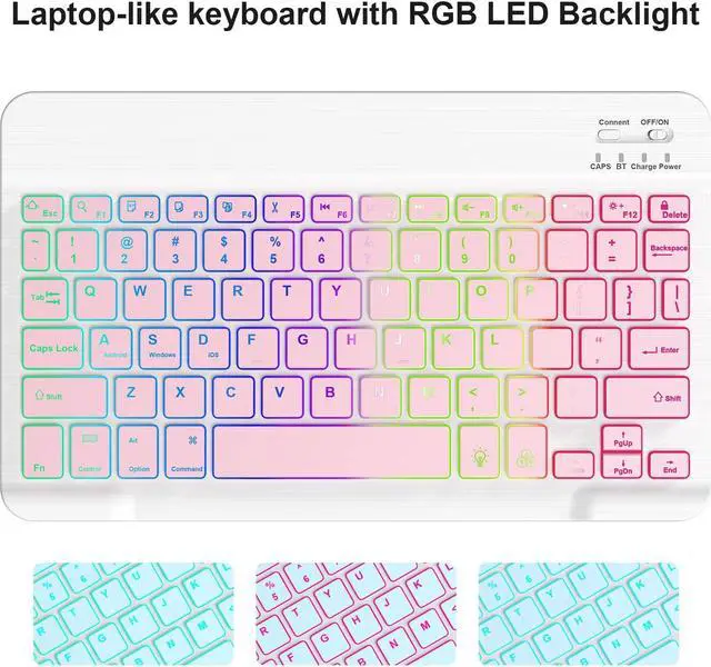 Alt view image 5 of 5 - ALIWLHOF for iPad 10th Generation Case with Keyboard 2022  Keyboard Case for iPad 10.9" 10th Gen, Backlit-Detachable Bluetooth Keyboard Case for Latest iPad 10th Gen 10.9" 2022 with Pencil Holder