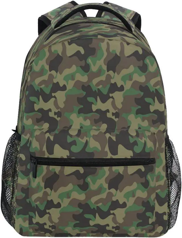 Main image of Kids Backpacks for Boy Girl Camo Schoolbag Kids Tactical Backpack Elementary Primary Middle School Bookbags Back to School 16 inch backpack for Child Age 6-8 for School, Outdoor, Camping, Camo Green