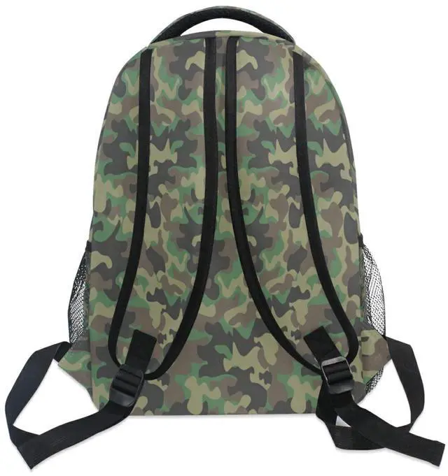 Alt view image 4 of 5 - Kids Backpacks for Boy Girl Camo Schoolbag Kids Tactical Backpack Elementary Primary Middle School Bookbags Back to School 16 inch backpack for Child Age 6-8 for School, Outdoor, Camping, Camo Green