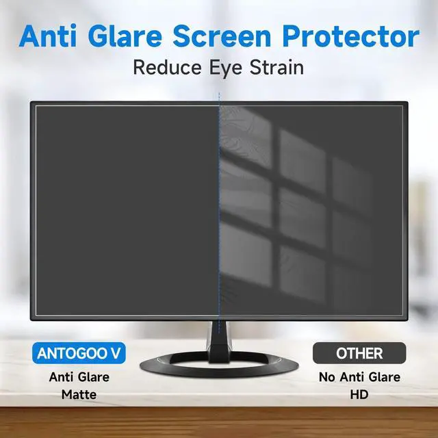 Alt view image 2 of 5 - 2 Pack 27 Inch Anti Glare Computer Screen Cover, for 27 Inch LG/Sceptre/HP/SAMSUNG/MSI/ASUS/AOC/Dell/Philips/ViewSonic with 16:9 Aspect Ratio Widescreen Monitor, Eye Protection Matte Anti Glare Film