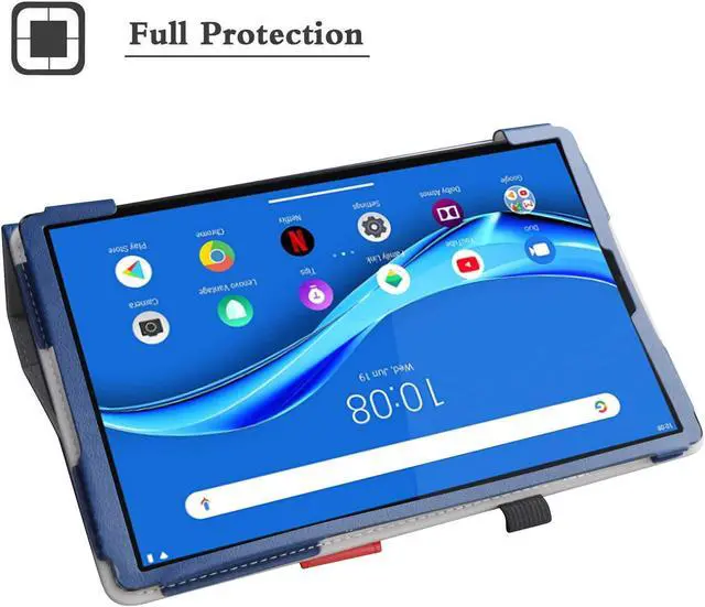 Alt view image 3 of 5 - Bige for Lenovo Tab M10 Plus Keyboard Case,PU Leather Cover with Romovable Keyboard for Lenovo Tab M10 Plus/Smart tab M10 Plus/Smart Tab M10 Plus Gen 2 10.3" Tablet,Blue