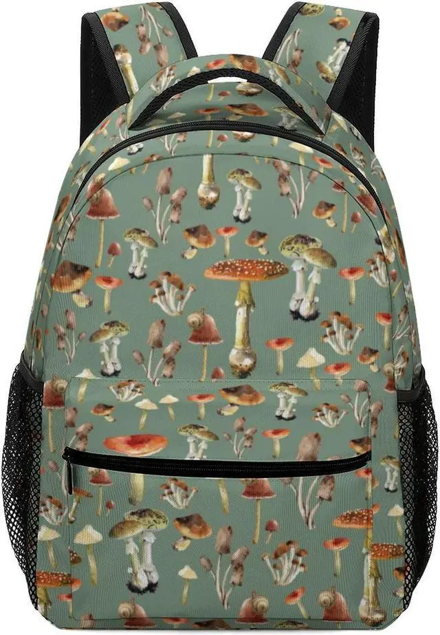 Main image of Aparajita Vintage Mushroom Collage School Backpack Gifts Fashion Travel Laptop Backpack for Men Women Teenagers Children