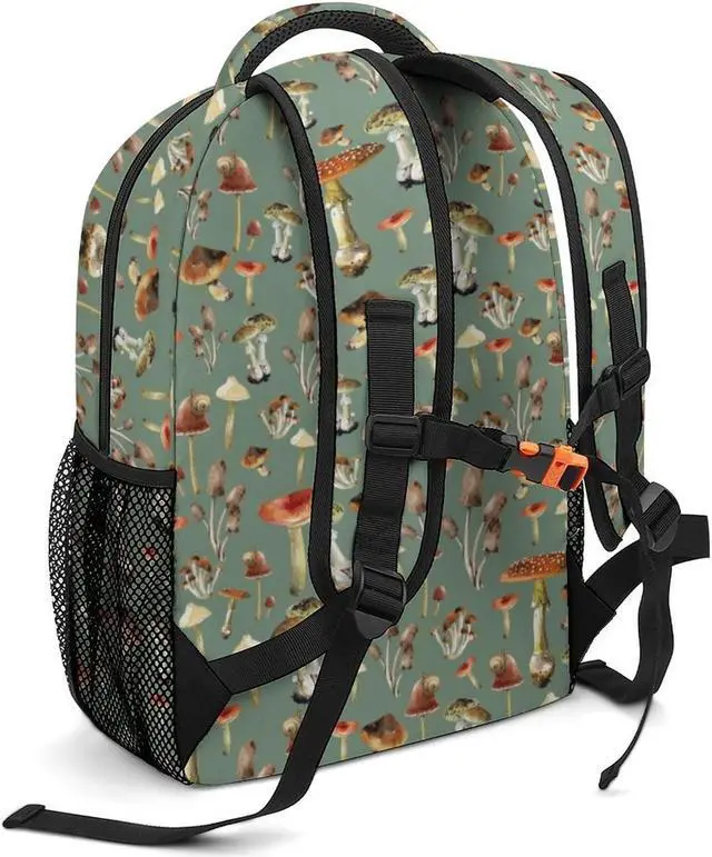 Alt view image 5 of 5 - Aparajita Vintage Mushroom Collage School Backpack Gifts Fashion Travel Laptop Backpack for Men Women Teenagers Children
