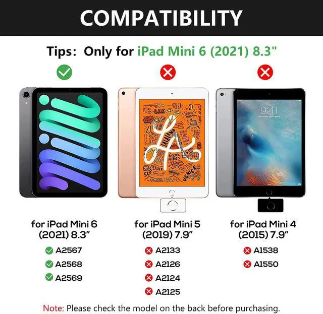 Alt view image 2 of 5 - iPad Mini 6 Case with Keyboard, Keyboard iPad Mini 6th Generation 2021 8.3-inch 6th Generation, 360° Rotatable Touchpad Keyboard Case,Thin & Protective for iPad Mini (6th Generation 2021) Tablet