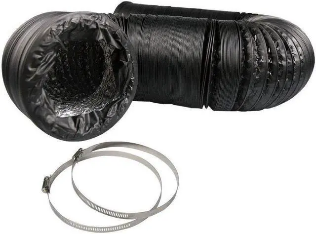Main image of BitcoinMerch.com - Flexible Duct Fan Hose 6 in x 25 ft (fits Antminer A3, L3+, D3, S9, S7, S5, S3) - Black