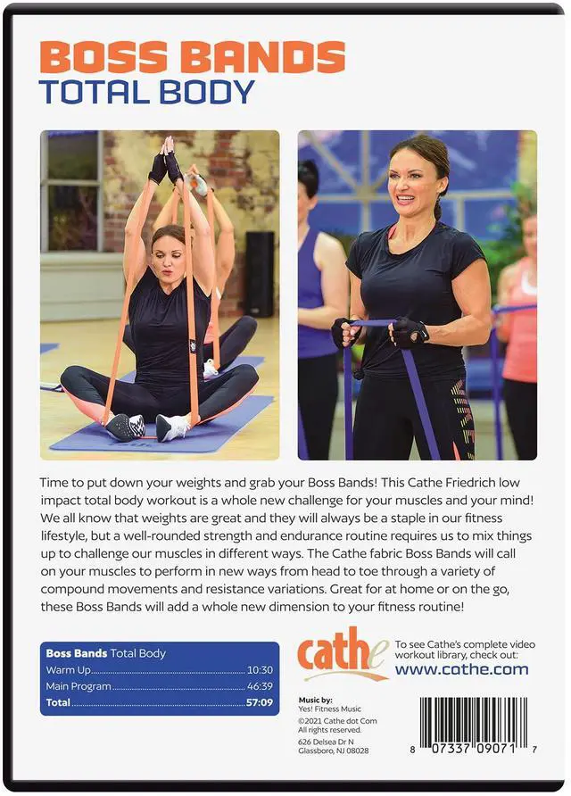 Alt view image 3 of 5 - Cathe Boss Bands Fabric Bands Set of 3 & Cathe Total Body Workout DVD - Also Includes Cathe Travel Carry Case for Your Resistance Bands & DVD  Boss Bands are for Everybody  Take Them Anywhere