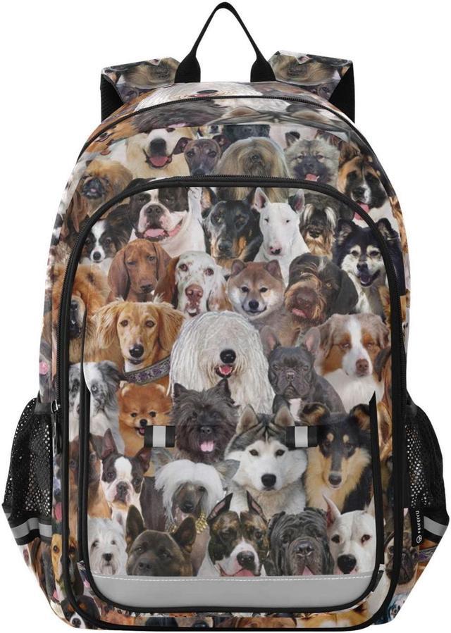 Main image of ALAZA Different Dog Breeds Animal Laptop Backpack Purse for Women Men Travel Bag Casual Daypack with Compartment & Multiple Pockets