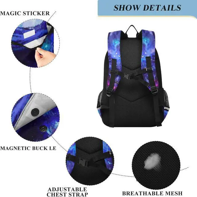 Alt view image 3 of 5 - ALAZA Dragon in Forest Laptop Backpack Purse for Women Men Travel Bag Casual Daypack with Compartment & Multiple Pockets