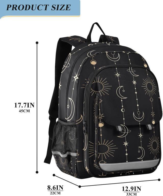 Alt view image 2 of 5 - ALAZA Sun Moon Stars Witch Laptop Backpack Purse for Women Men Travel Bag Casual Daypack with Compartment & Multiple Pockets