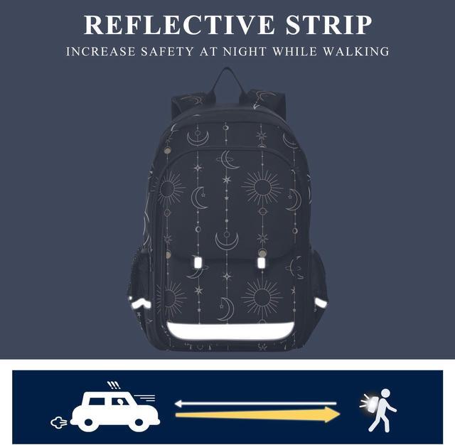 Alt view image 5 of 5 - ALAZA Sun Moon Stars Witch Laptop Backpack Purse for Women Men Travel Bag Casual Daypack with Compartment & Multiple Pockets