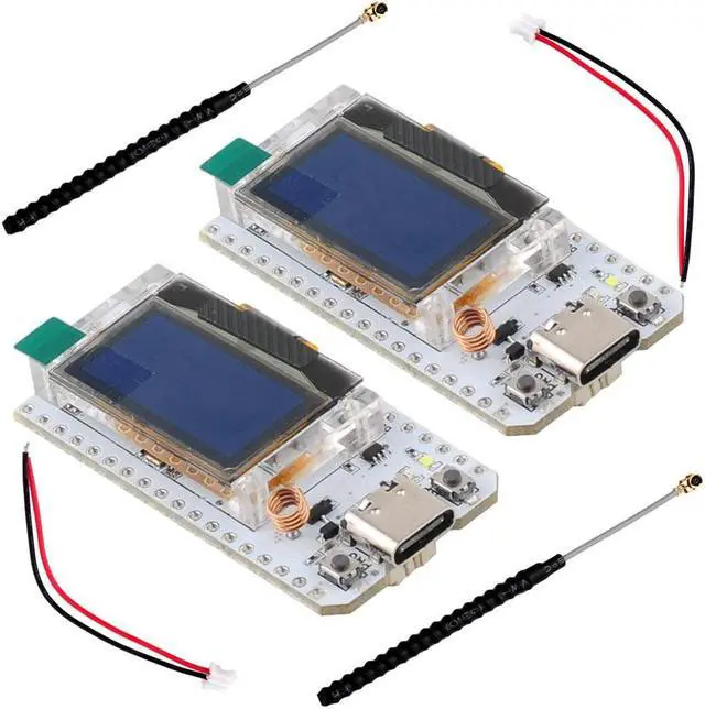 Main image of DIYmalls 915MHz LoRa 32 V3 ESP32 OLED Board + LoRa Antenna 915 MHz IPX 2dBi for Meshtastic LoRawan IOT (Pack of 2), not Compatible with Heltec LoRa 32 V2