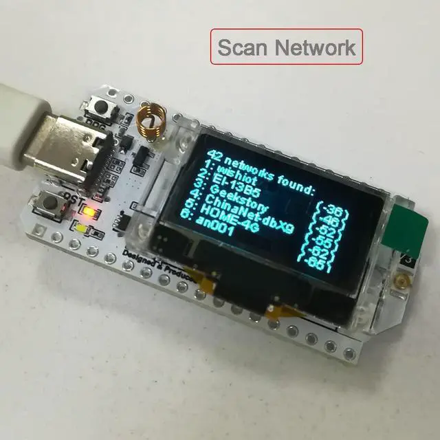 Alt view image 4 of 5 - DIYmalls 915MHz LoRa 32 V3 ESP32 OLED Board + LoRa Antenna 915 MHz IPX 2dBi for Meshtastic LoRawan IOT (Pack of 2), not Compatible with Heltec LoRa 32 V2