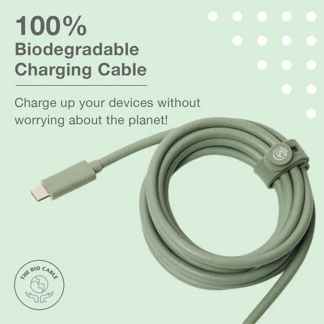 Alt view image 2 of 5 - Type C Charger - 20V 5A Fast Charging Cable with 100W Power Output & 20Gps High-Speed Sync Data - USB-C Charger Compatible with Laptops & Smartphones - 6.5 ft Biodegradable Cord - White