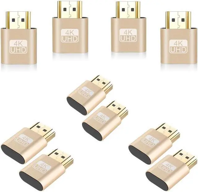 Main image of BIHAIT 4K HDMI Dummy Plug,High Resolution Virtual Monitor Display Emulator,3840x2160@60Hz Adapter for Ethereum ETH ZEC BTC Mining, Compatible with Windows Mac OSX - 10PC