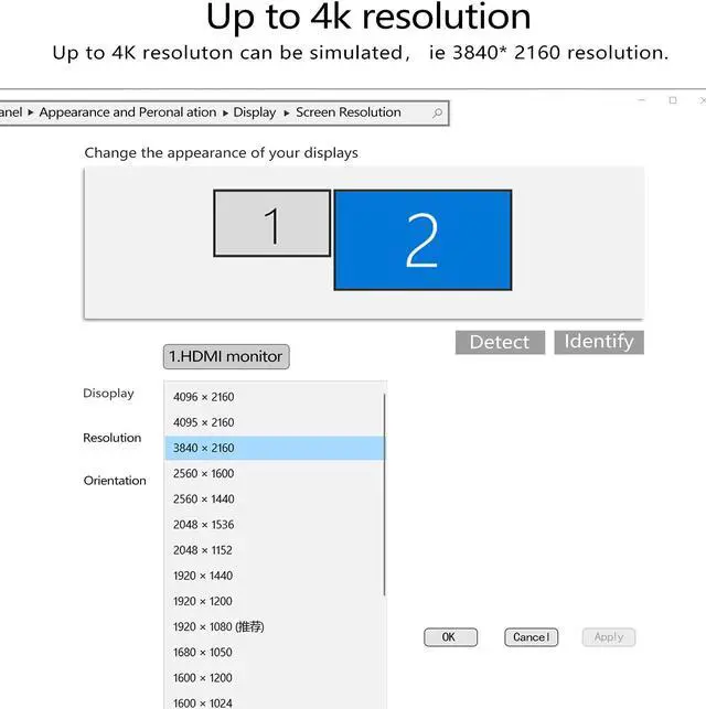 Alt view image 5 of 5 - BIHAIT 4K HDMI Dummy Plug,High Resolution Virtual Monitor Display Emulator,3840x2160@60Hz Adapter for Ethereum ETH ZEC BTC Mining, Compatible with Windows Mac OSX - 10PC