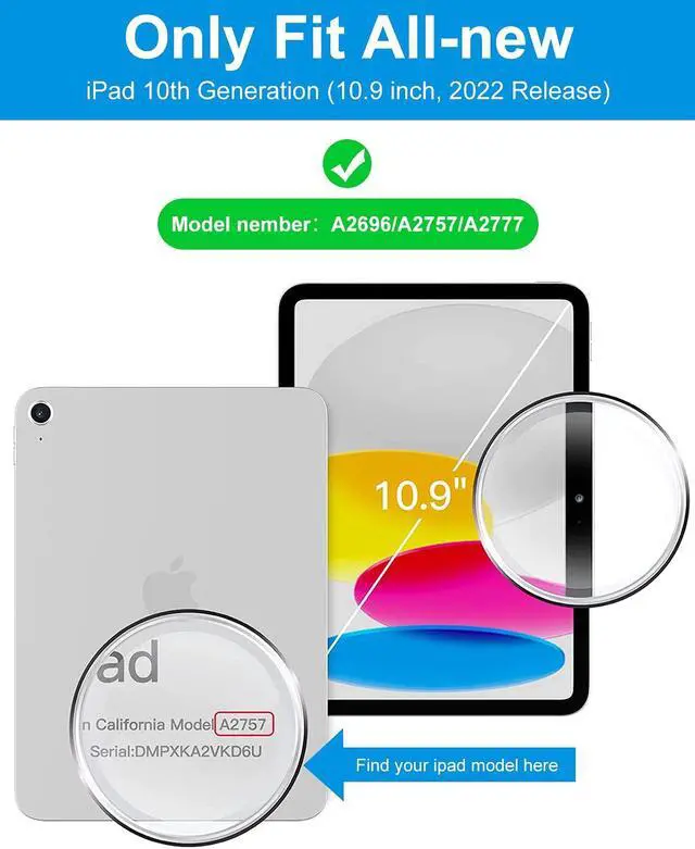 Alt view image 2 of 5 - aoub for iPad 10th Generation Case with Keyboard 10.9 inch 2022, Detachable Bluetooth Keyboard, Smart Stand Folio Keyboard Cover with Pencil Holder for iPad 10th Gen, Light Green