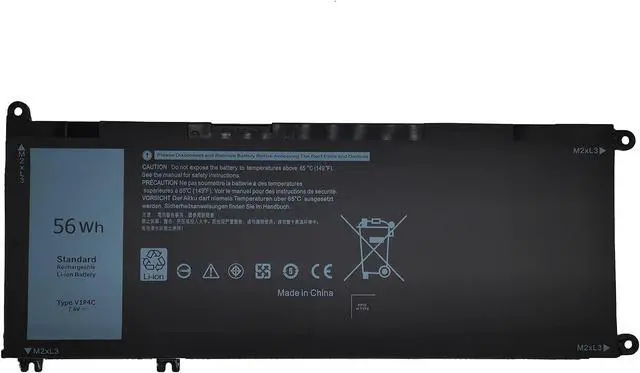 Alt view image 5 of 5 - Fully. V1P4C Replacement Laptop Battery Compatible with Dell Chromebook 13 3380 Inspiron 7486 Chromebook 14 2-in-1 Series Notebook VIP4C FMXMT - 7.6V 56Wh/3500mAh