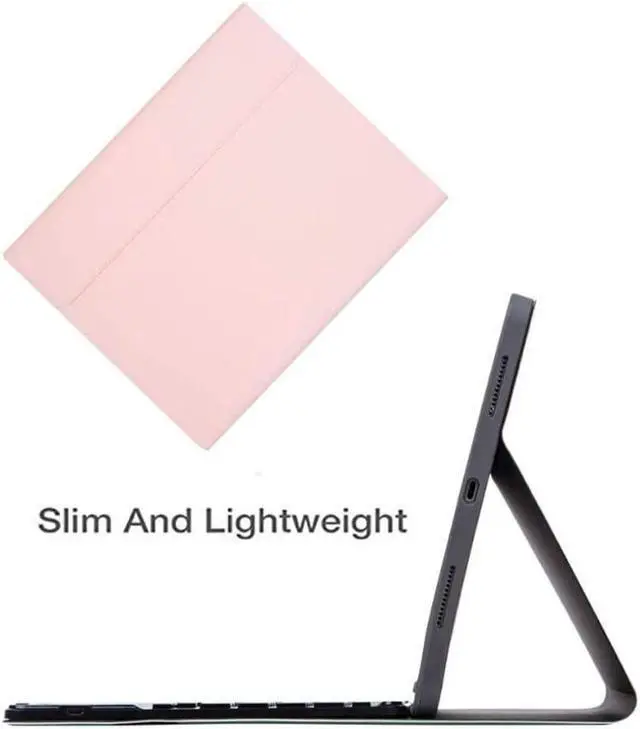 Alt view image 5 of 5 - CHAINORA Touchpad Keyboard Case for iPad 10th Generation (10.9" inch, 2022), 7 Colors Backlit Slim Folio Cover Detachable Bluetooth Keyboard with Pencil Holder(Pink)