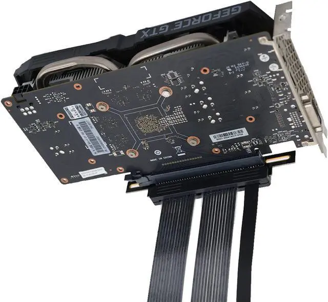 Alt view image 5 of 5 - Eagolloar PCIE 4.0 x16 Extender Riser Cable,High Speed Flexible Right Angle PCI-E Port GPU Graphic Card Extension Cable-250mm