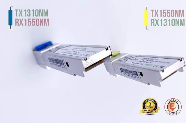 Alt view image 3 of 5 - Elfcam(r) - 1-Piar 1.25G SFP Module Single Mode with The Fiber Optic Port LC/UPC Singlemode Simplex, DDM 10km