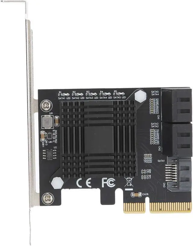 Alt view image 5 of 5 - PCIE to 5 Ports SATA3.0 Module, Converter,Expansion Card,JMB585,GoldPlated Design,Stable,Support Multiple Systems