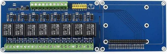Alt view image 5 of 5 - Coowell Raspberry Pi 8 Channel Relay Module HAT for Raspberry Pi 4B+ 4B 3B+ 3B 2B+ Zero W WH Jetson Nano Help The Pi to Control Home Appliances