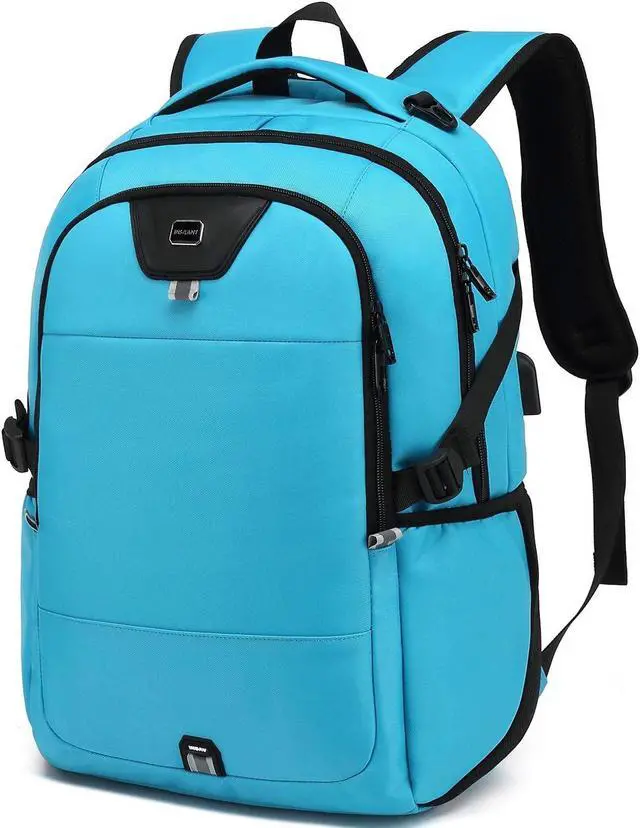 Main image of INSAVANT Laptop Backpack 15.6 Inch Water Resistant Backpacks Durable College Travel Daypack Anti Theft with USB Charging Port Best Gift for Men Women(15.6 Inch, Sky Blue)