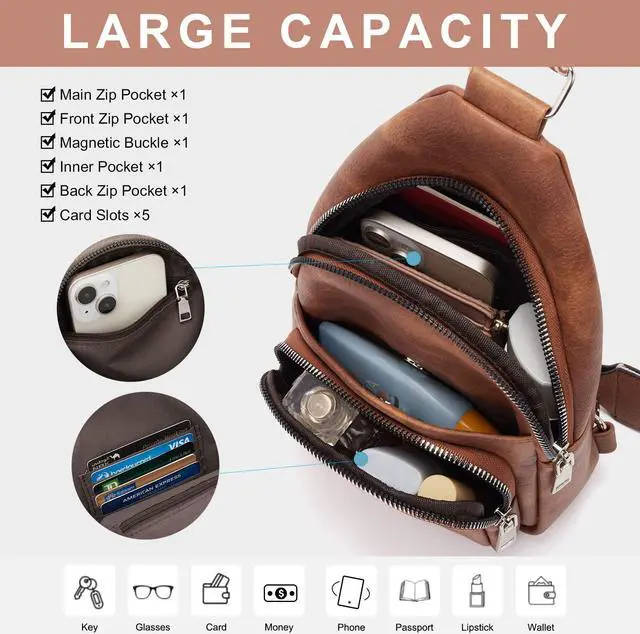 Alt view image 4 of 5 - CLUCI Small Sling Bag For Women Bundles With Sling Bag