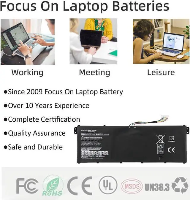 Alt view image 5 of 5 - YXKC AP18C8K Battery Replacement for Acer Aspire 5 A514-54 A514-54G A514-54-34JQ, Aspire 7 A715-42G Swift 3 SF314-42 SF314-57 SF314-57G SF314-58 SF314-59 Chromebook CB315-3H CB315-3HT 314-C933