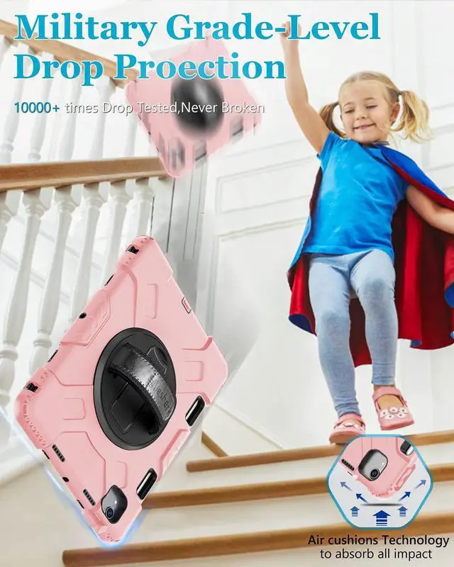 Alt view image 4 of 5 - [Get 2] iPad Air 5th/4th Generation 10.9 Case Black+ iPad Air 5th/4th Generation 10.9 Case Pink